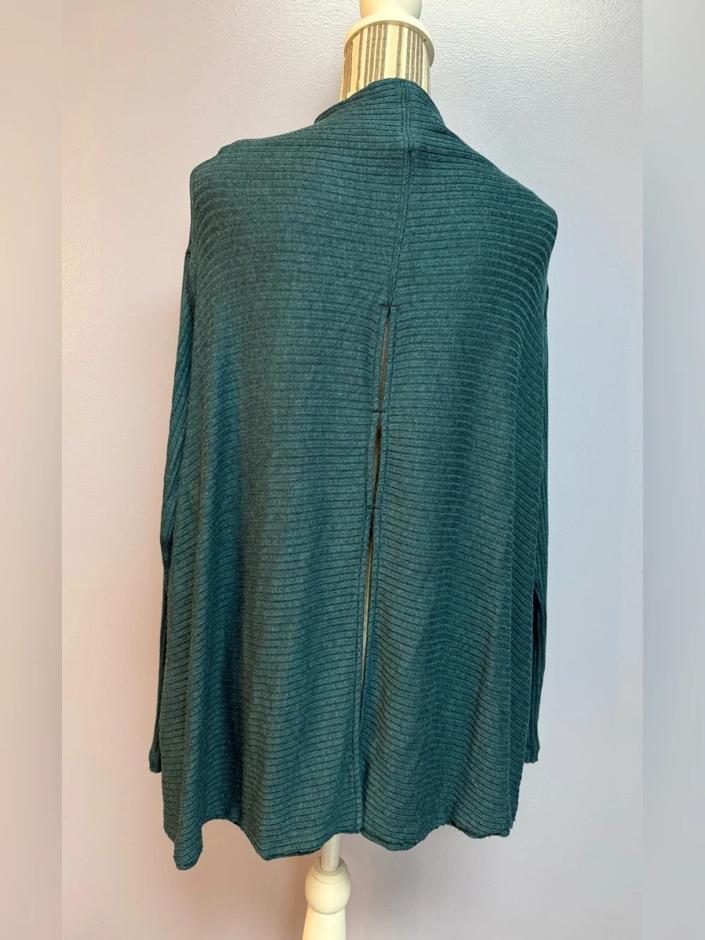 We The Free FP Love Split Open-Back cowl neck knit top in Deep Teal size M
